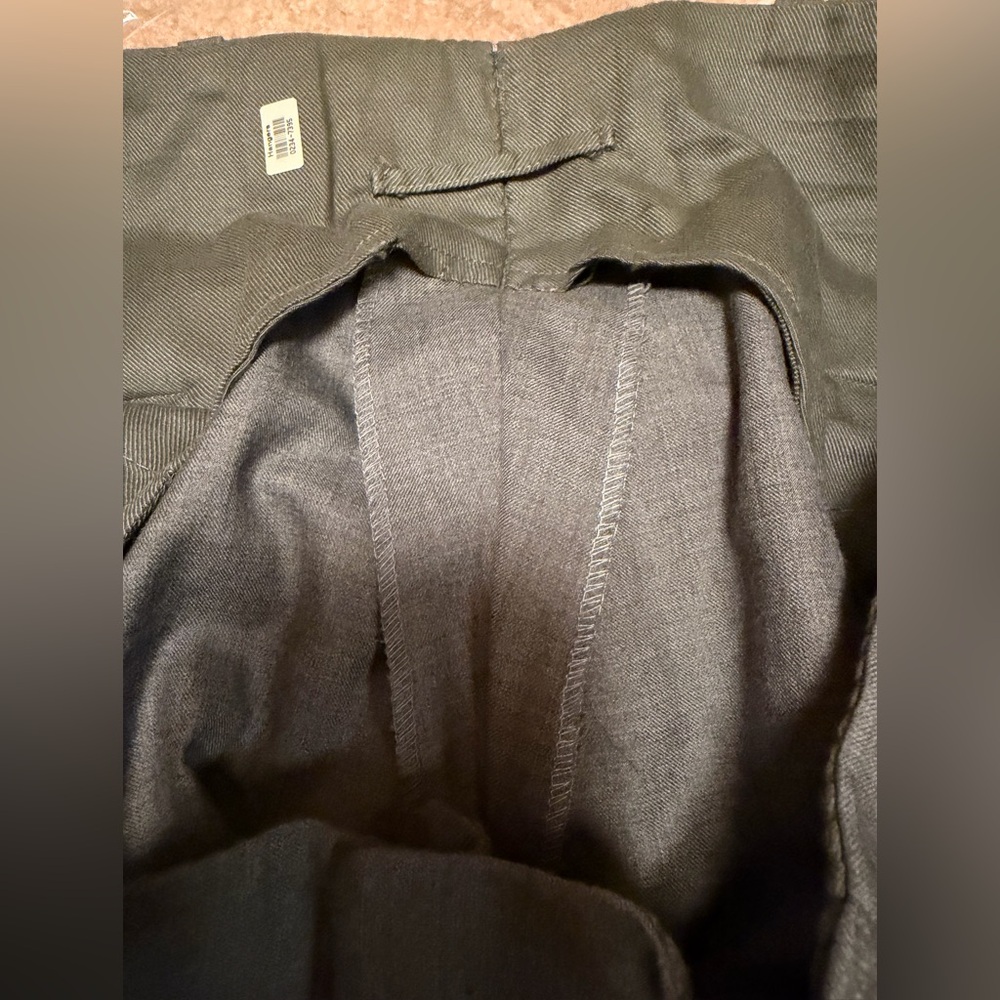 Oxxford Clothes Highest Quality Grey Flannel Wool Flat Front Dress Pants 36 X33 - Picture 11 of 12